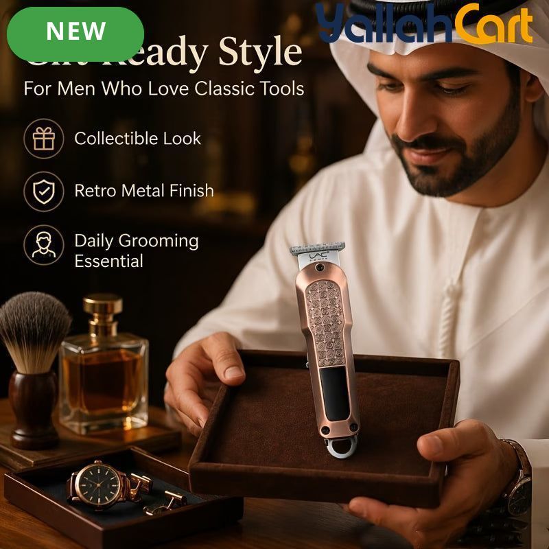 Classic Retro Metallic Hair Edger Trimmer – Coffee Color