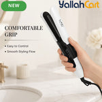 Durable Hair Straightening Iron White – Adjustable Heat Flat Iron