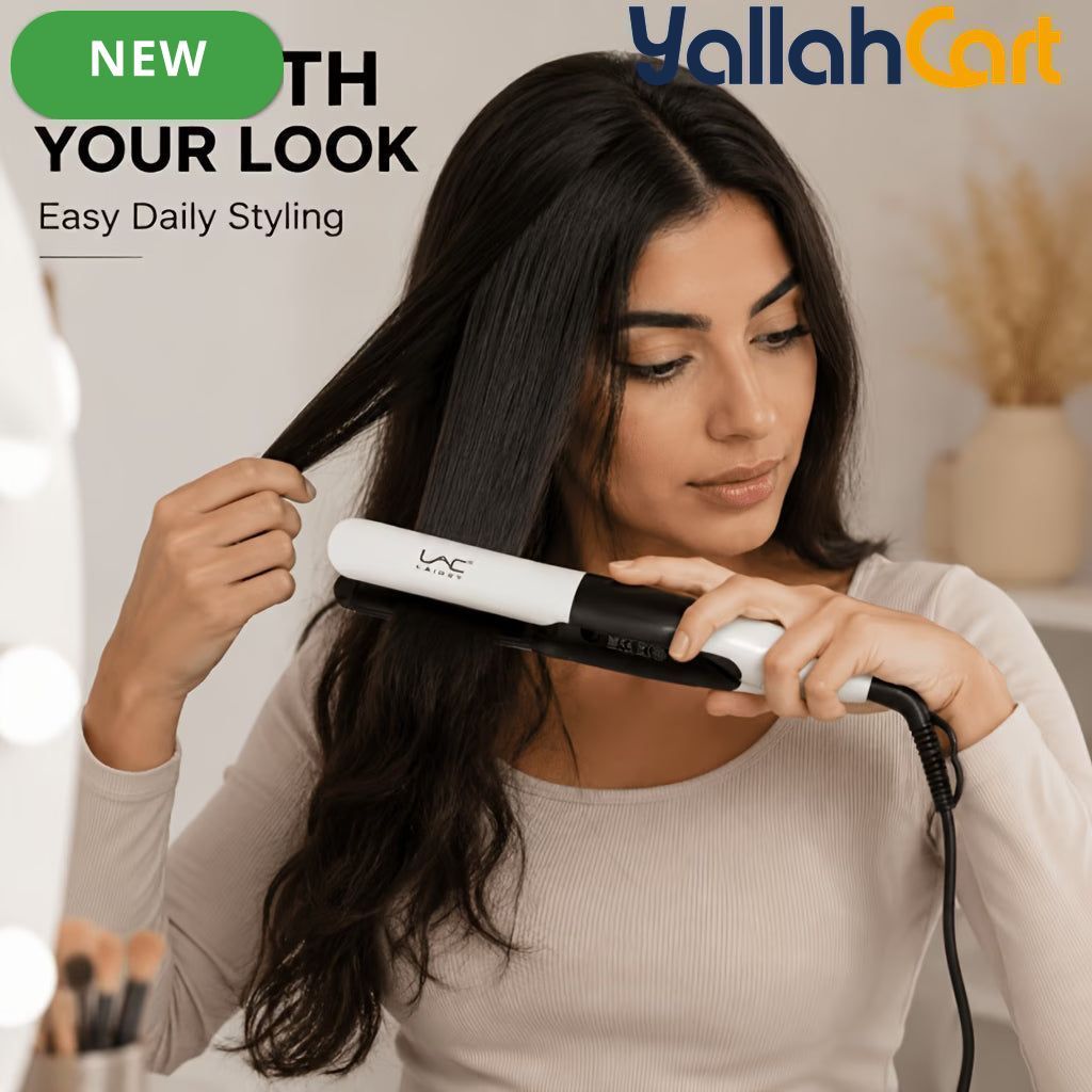 Durable Hair Straightening Iron White – Adjustable Heat Flat Iron