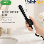 Durable Hair Straightening Iron White – Adjustable Heat Flat Iron