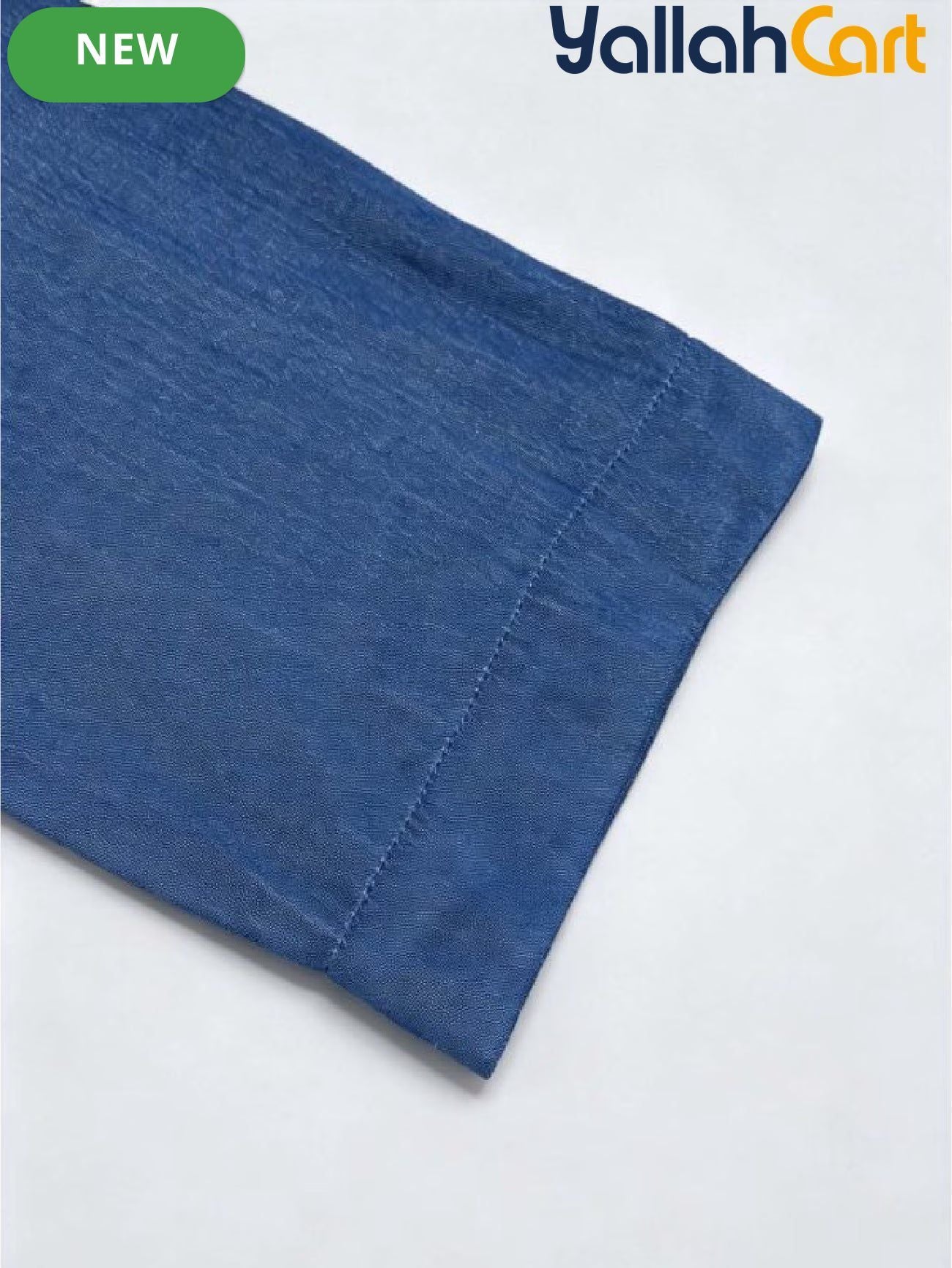 Women's Y2K Blue A-Line Midi Dress with Pockets