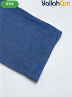 Women's Y2K Blue A-Line Midi Dress with Pockets