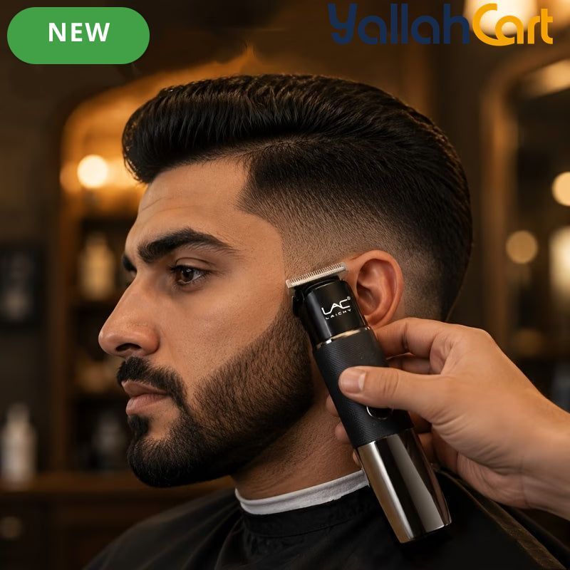 Luxury Black-Golden Electric Hair Trimmer – Cordless Precision Clipper for Men