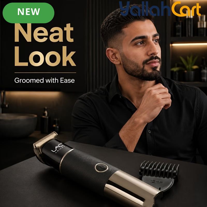 Luxury Black-Golden Electric Hair Trimmer – Cordless Precision Clipper for Men