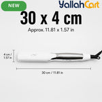 White Wide Plate Titanium Hair Straightener – Fast Heating Flat Iron