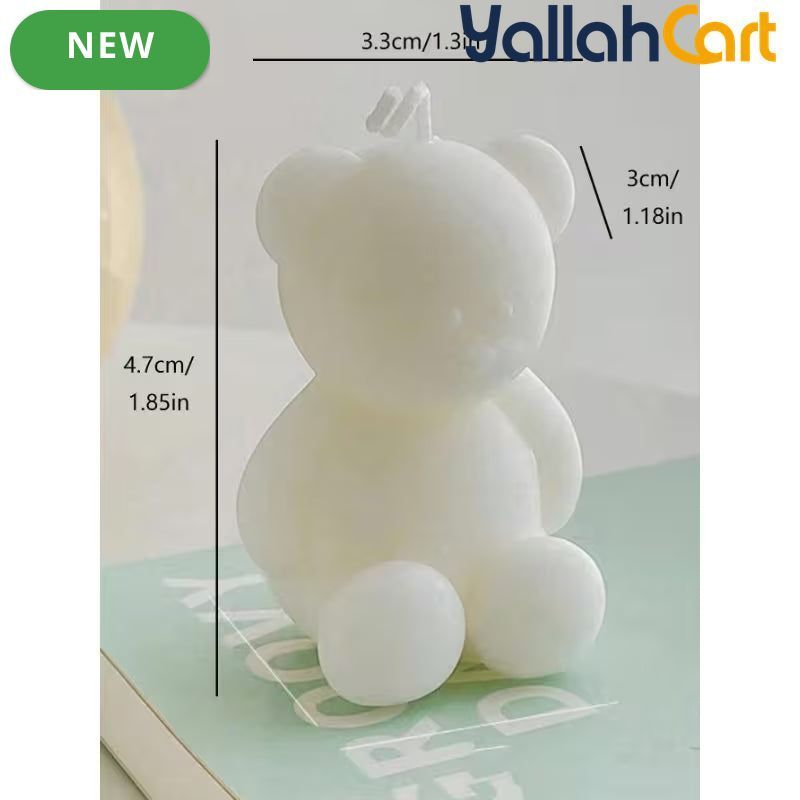 30-Piece Little Bear Scented Candles – Smokeless Decorative Candles for Home & Birthdays