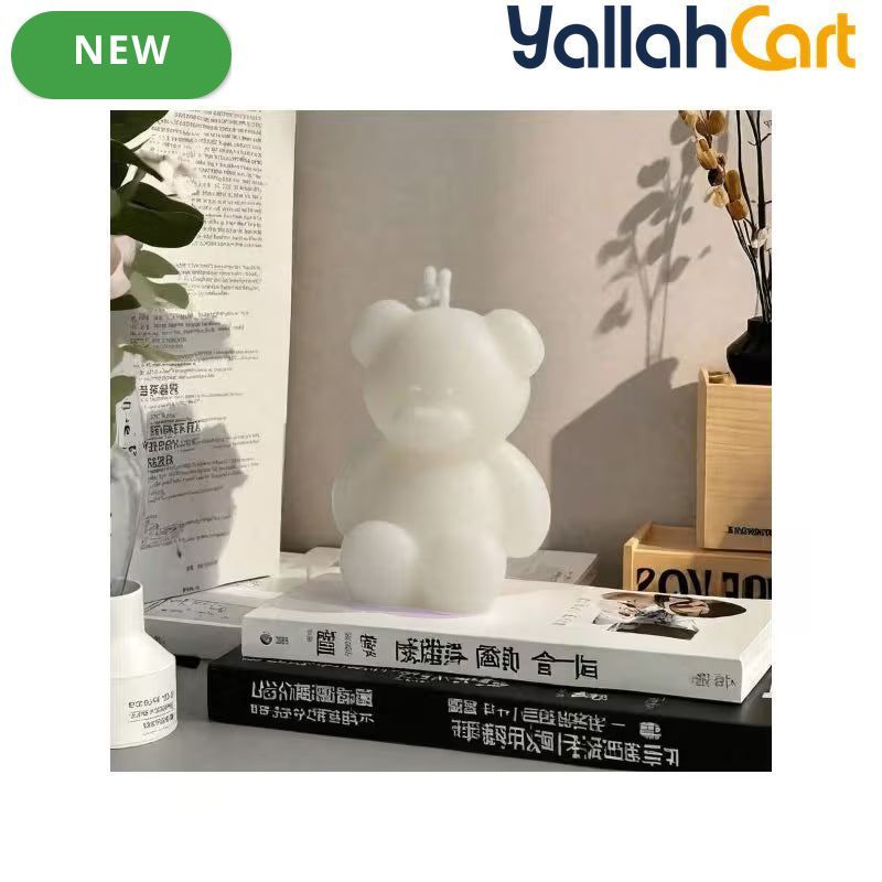 30-Piece Little Bear Scented Candles – Smokeless Decorative Candles for Home & Birthdays
