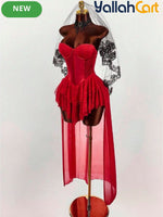 Women's Y2K Gothic Lace Corset Dress