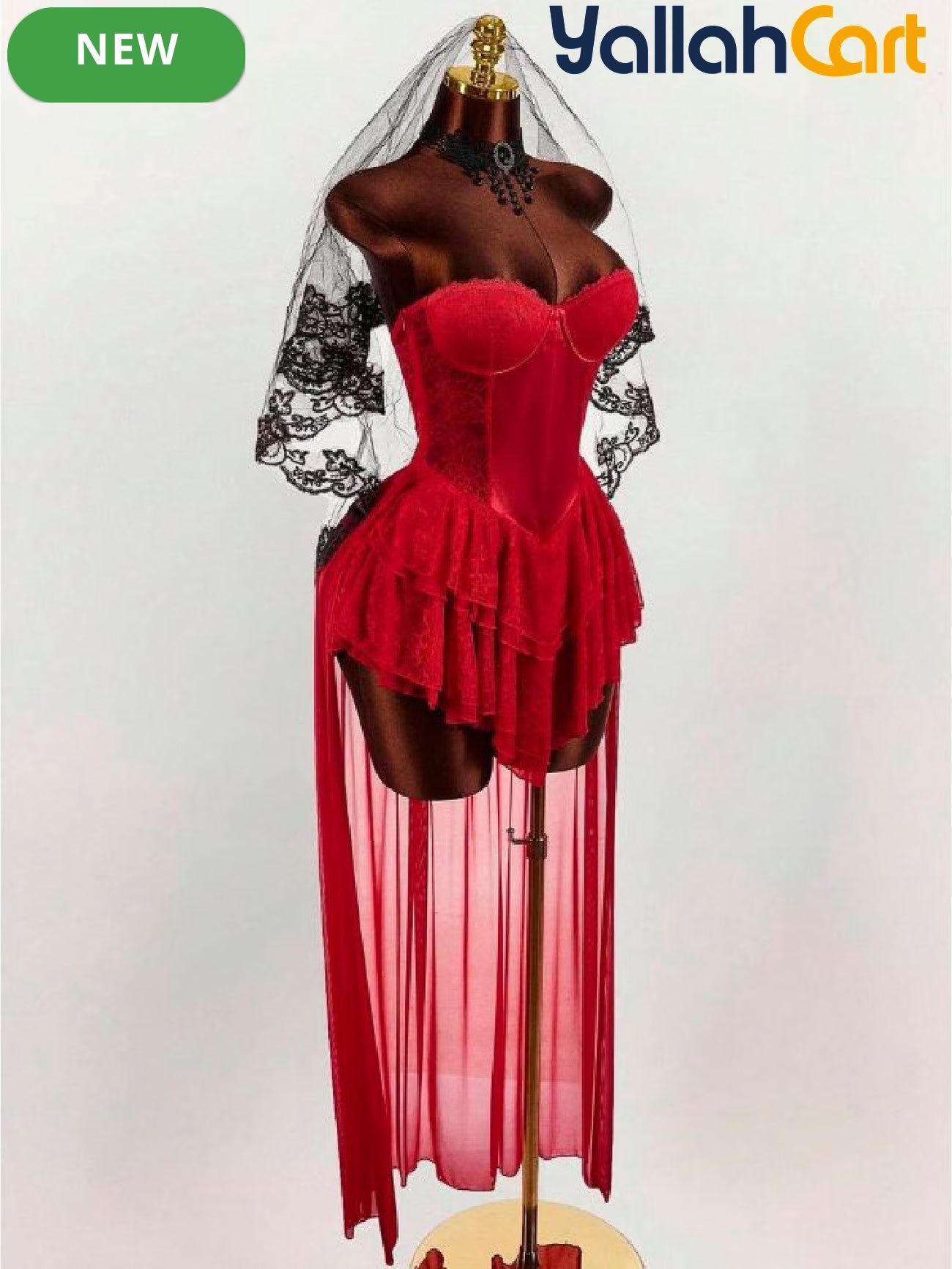 Women's Y2K Gothic Lace Corset Dress