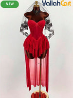 Women's Y2K Gothic Lace Corset Dress