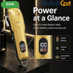 Professional Cordless Hair Clippers Golden T-Blade Trimmer for Men