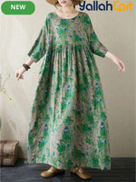 Enchanted Green Floral Plus Size Maxi Dress