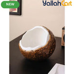 Ceramic Coconut-Shaped Key Holder & Organizer Tray – Decorative Tabletop Dish