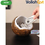 Ceramic Coconut-Shaped Key Holder & Organizer Tray – Decorative Tabletop Dish