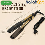 Wide Plate Digital Hair Straightener Flat Iron – Black, Smooth Glide, Low-Tug Styling Tool