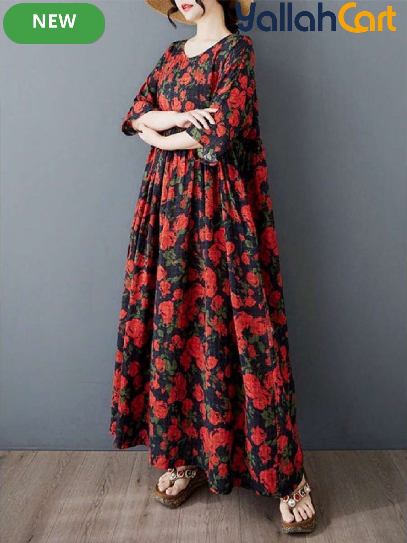 Elegant A-Line Ball Gown Dress with Collar & Batwing Sleeves
