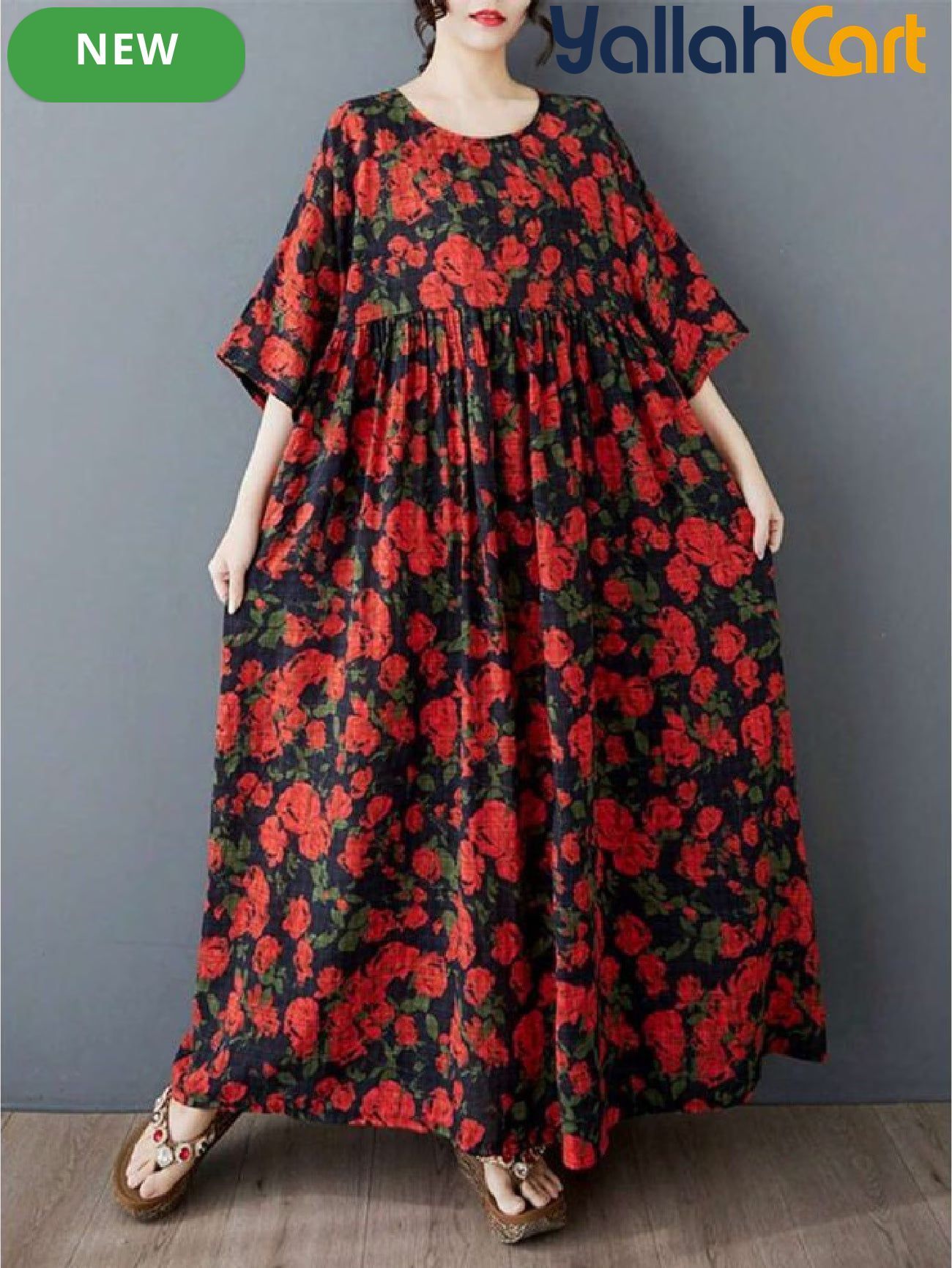 Elegant A-Line Ball Gown Dress with Collar & Batwing Sleeves