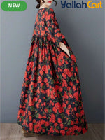 Elegant A-Line Ball Gown Dress with Collar & Batwing Sleeves