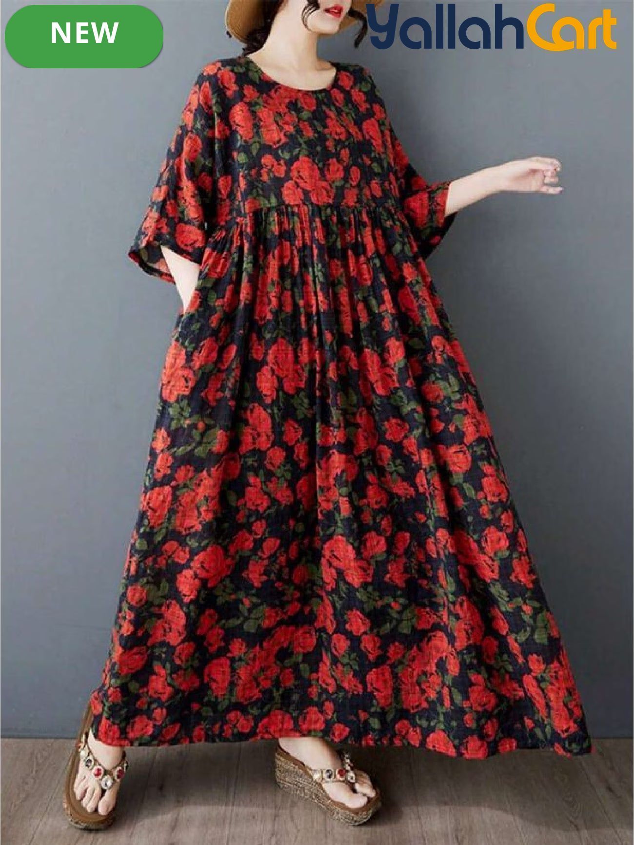 Elegant A-Line Ball Gown Dress with Collar & Batwing Sleeves
