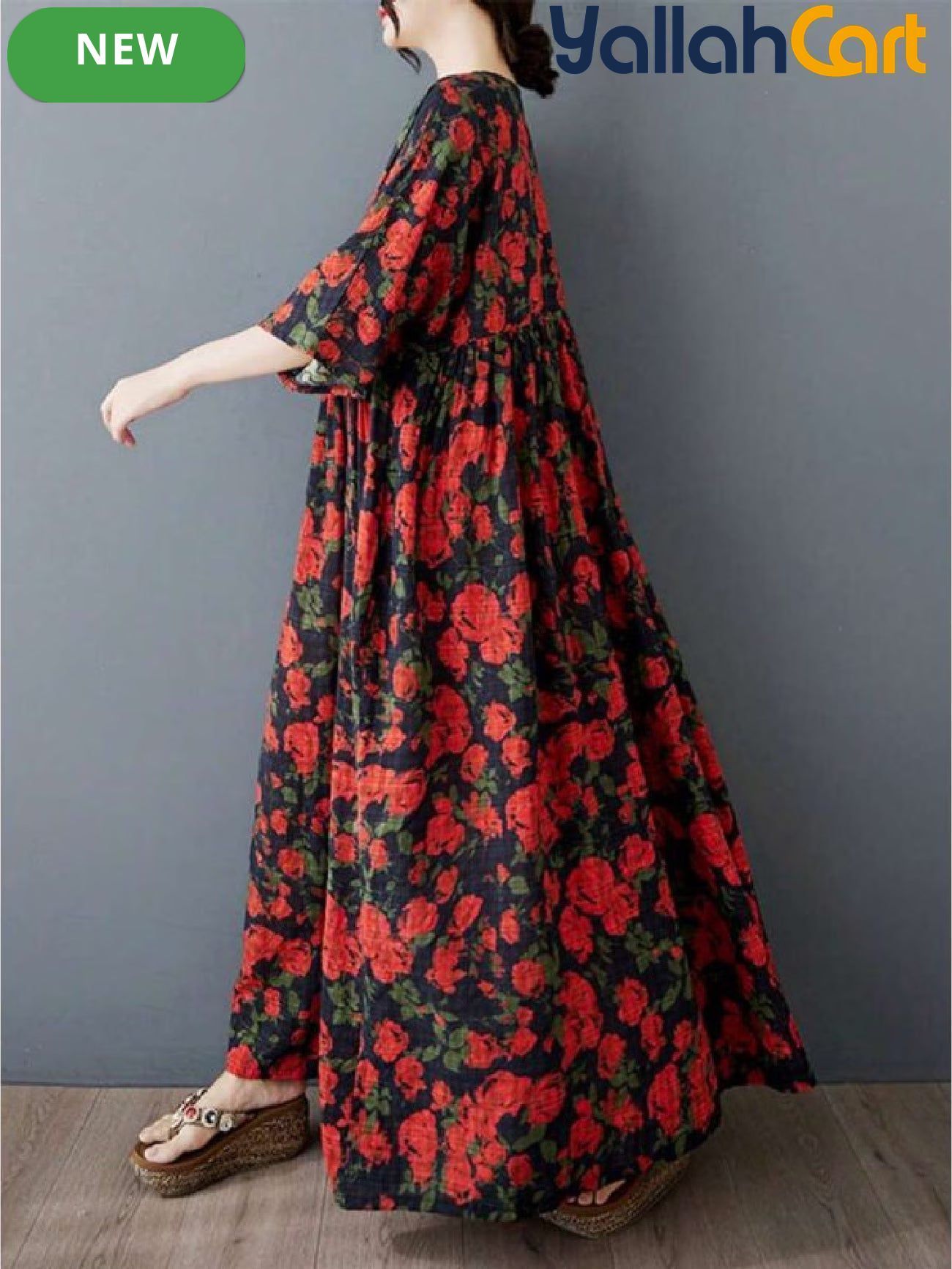 Elegant A-Line Ball Gown Dress with Collar & Batwing Sleeves