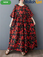 Elegant A-Line Ball Gown Dress with Collar & Batwing Sleeves