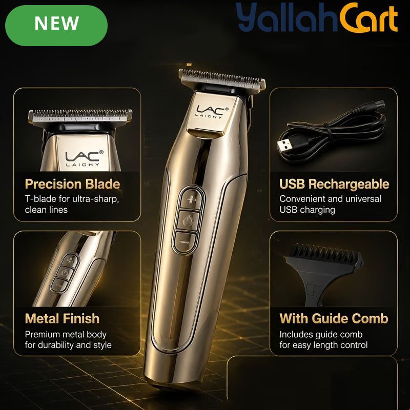 Premium Golden Metal End Hair Edger Trimmer – Coffee Color