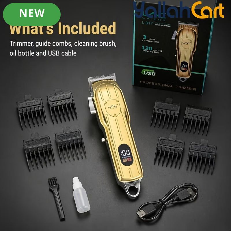 Professional Cordless Hair Clippers for Men – Golden