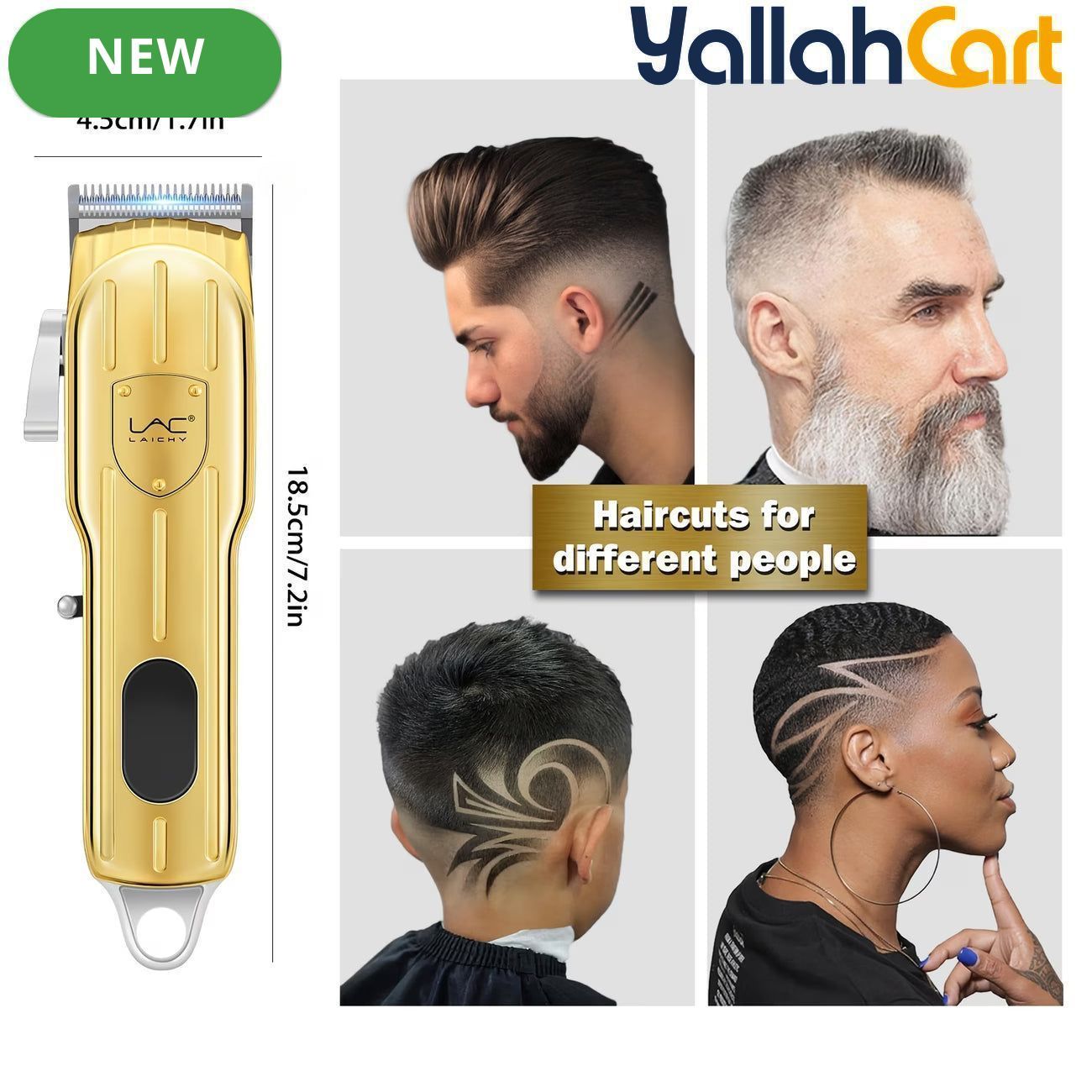 Professional Cordless Hair Clippers for Men – Golden
