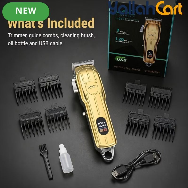 Professional Cordless Hair Clippers for Men – Golden