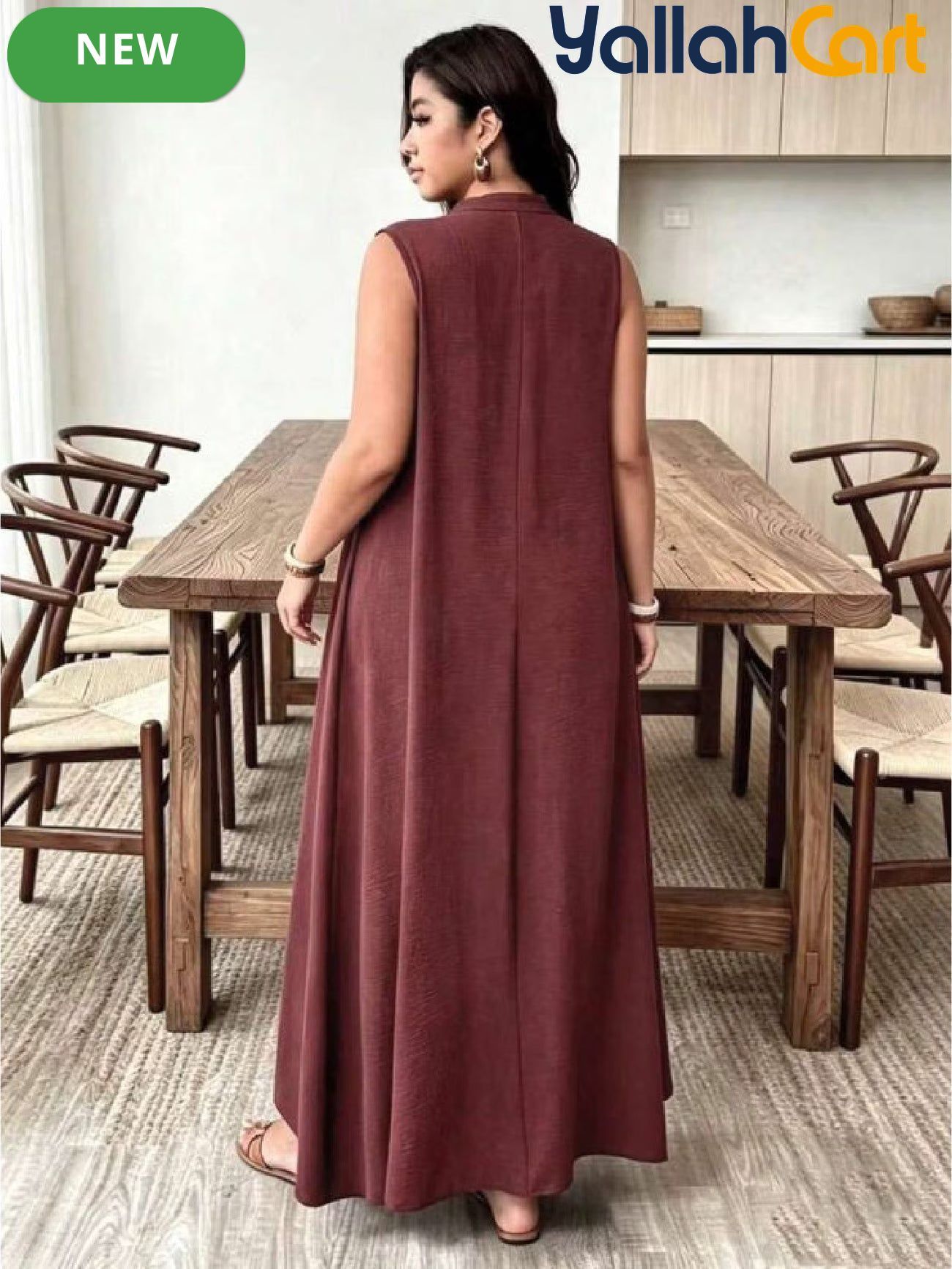 Elegant Women’s V-Neck Long Dress – Army Green Lace Embroidery