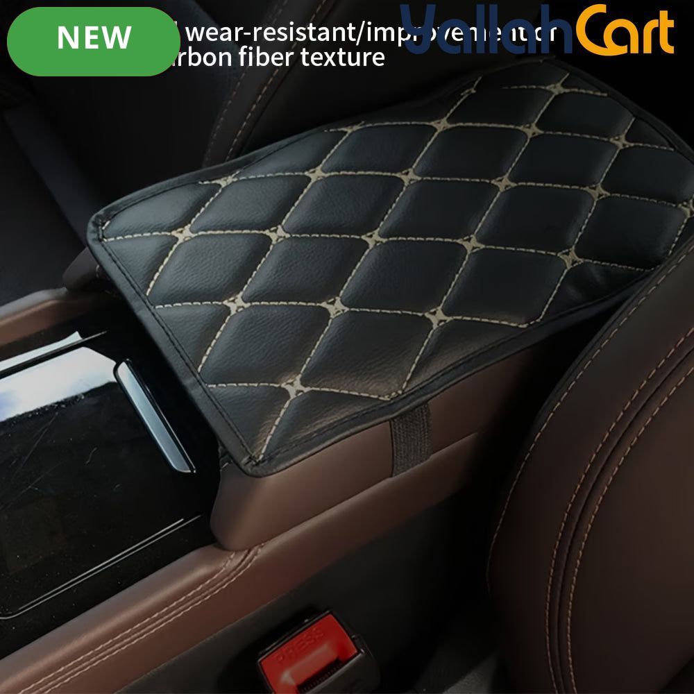 Car Center Armrest Mat PU Leather Armrest Protector Pad