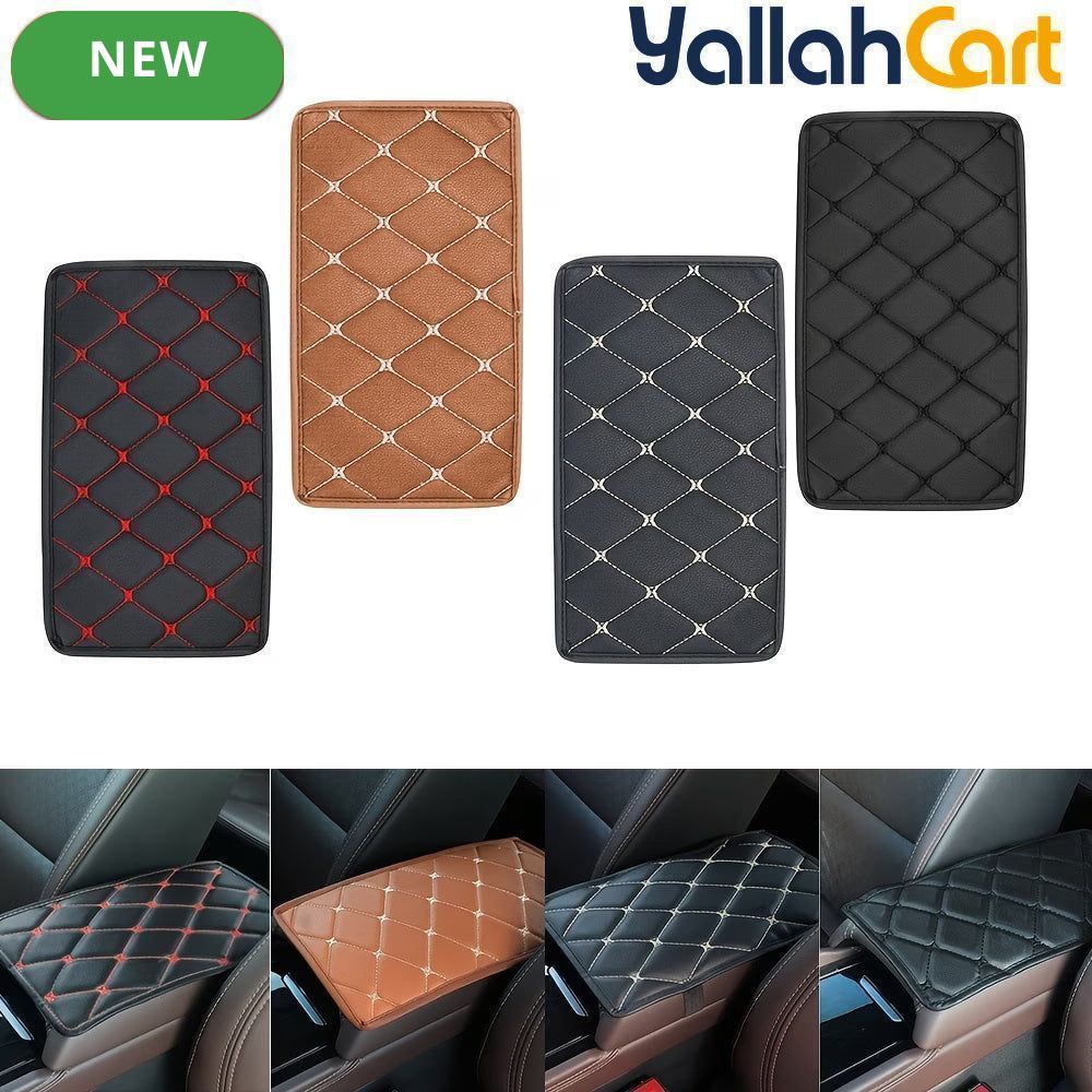 Car Center Armrest Mat PU Leather Armrest Protector Pad