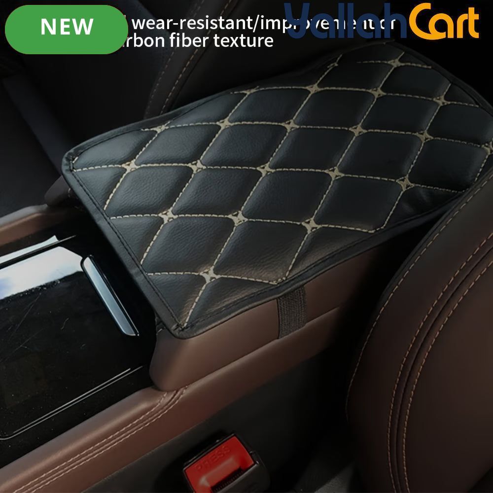 Car Center Armrest Mat PU Leather Armrest Protector Pad
