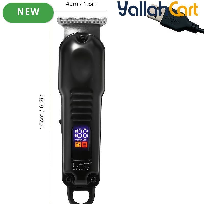 USB Rechargeable Hair Trimmer Barber Grooming Kit – Black
