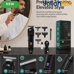 USB Rechargeable Hair Trimmer Barber Grooming Kit – Black