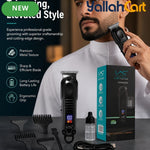 USB Rechargeable Hair Trimmer Barber Grooming Kit – Black