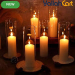 12-Piece Round Clear Wall-Mountable Candle Holders – Modern Classic Décor for Weddings & Home