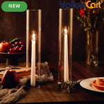 12-Piece Round Clear Wall-Mountable Candle Holders – Modern Classic Décor for Weddings & Home