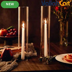12-Piece Round Clear Wall-Mountable Candle Holders – Modern Classic Décor for Weddings & Home