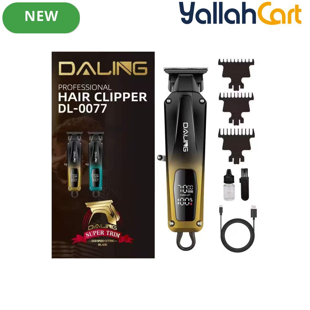 DL-0077 Hair Trimmer Rechargeable Beard & Hair Grooming Trimmer Multicolor