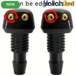 2 Pieces Car Windshield Washer Spray Nozzles Durable Nylon
