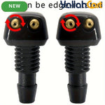2 Pieces Car Windshield Washer Spray Nozzles Durable Nylon