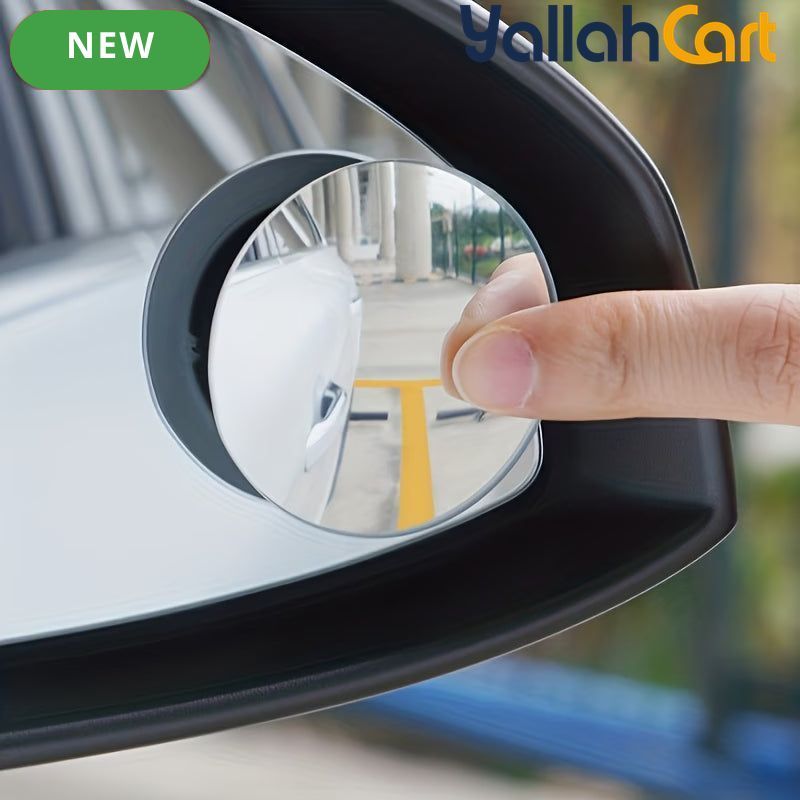 2 Pieces Car Rearview Blind Spot Mirrors 360° Adjustable Wide Angle