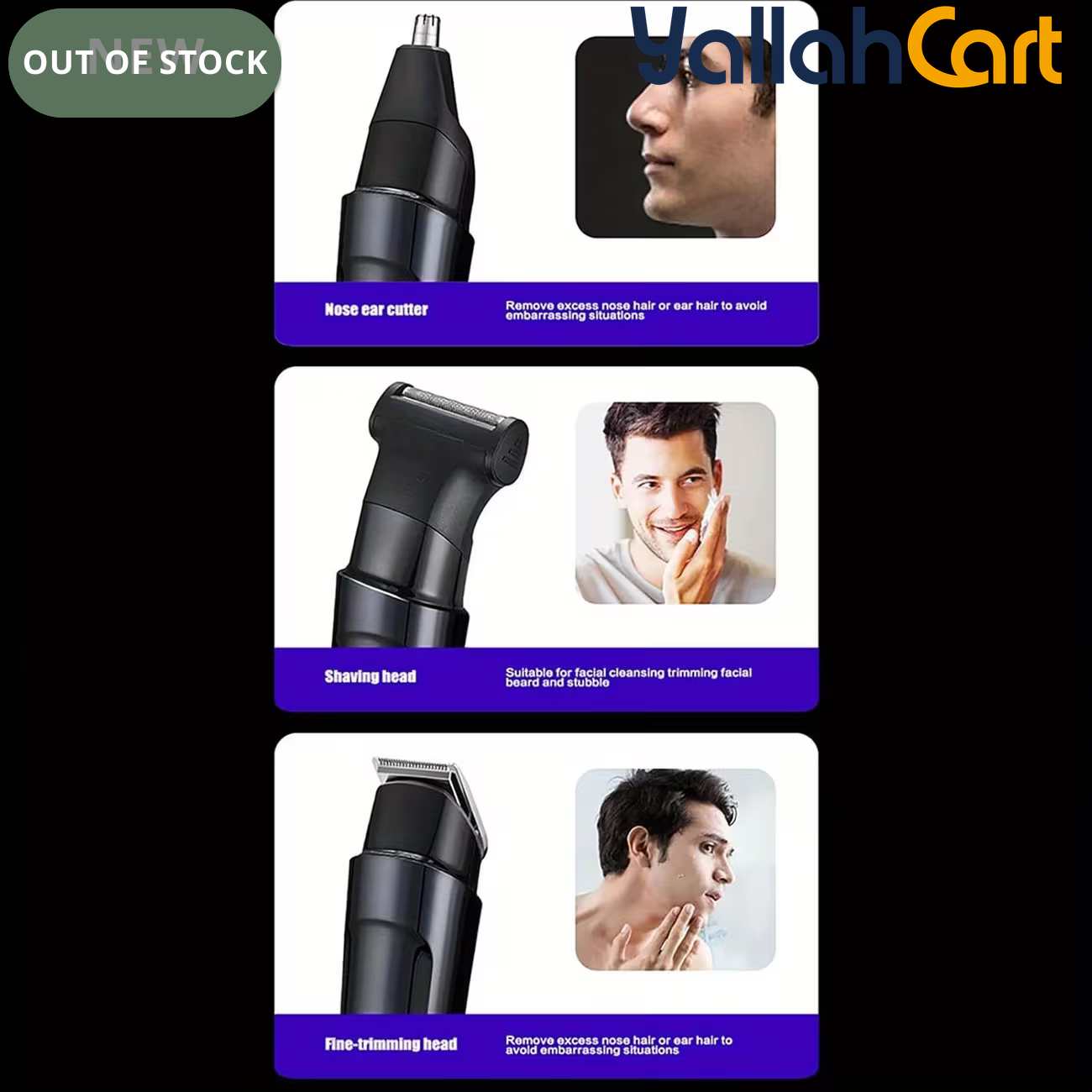 Blue Beard Trimmer for Men – Electric Razor, Cordless Shaver & Grooming Kit