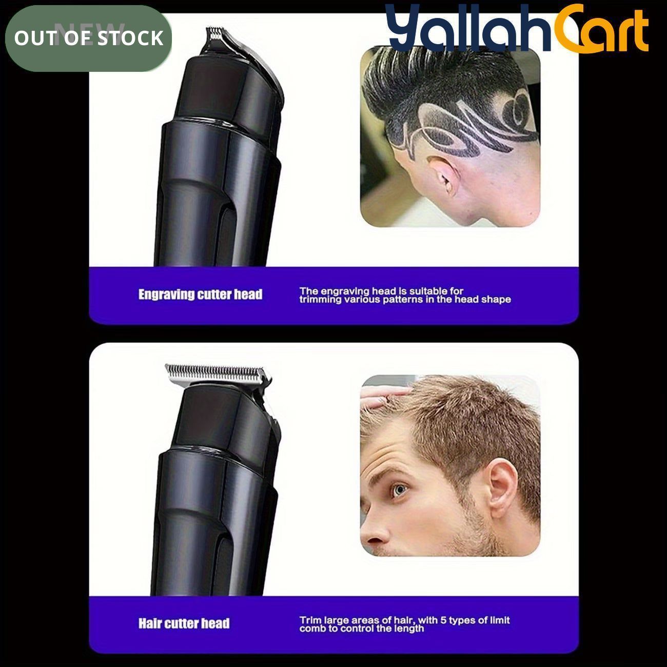 Blue Beard Trimmer for Men – Electric Razor, Cordless Shaver & Grooming Kit