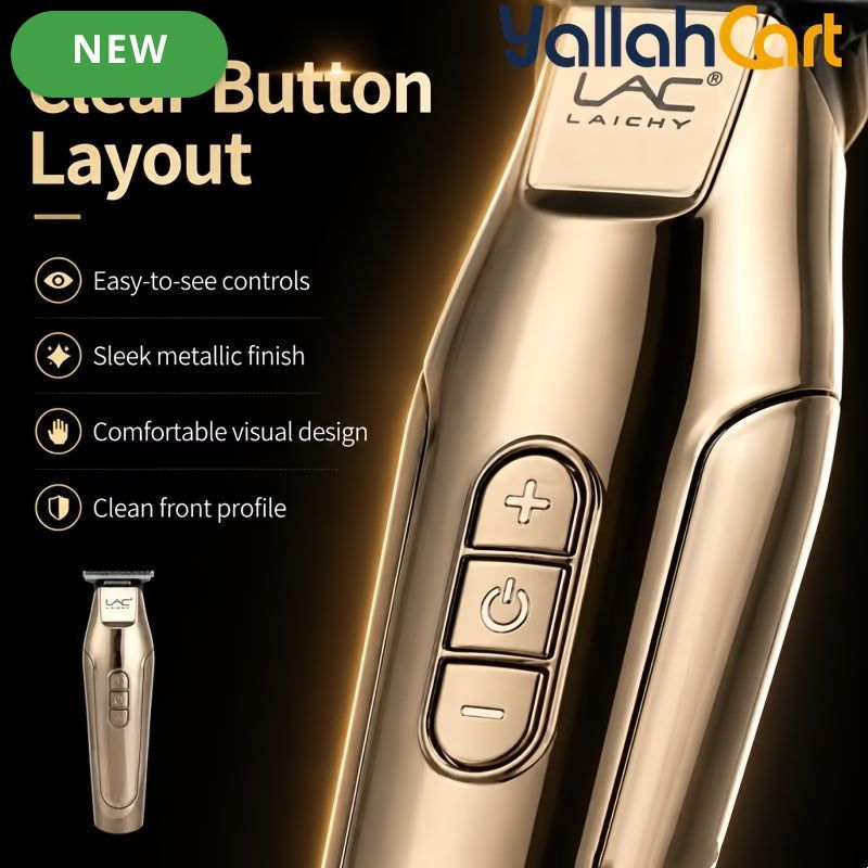 Golden Metal Precision Hair Trimmer Kit – USB Rechargeable Cordless Grooming Clipper