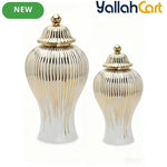 European Luxury Ceramic Bottle Vase – Versatile Decorative Storage for Home & Hotel Décor