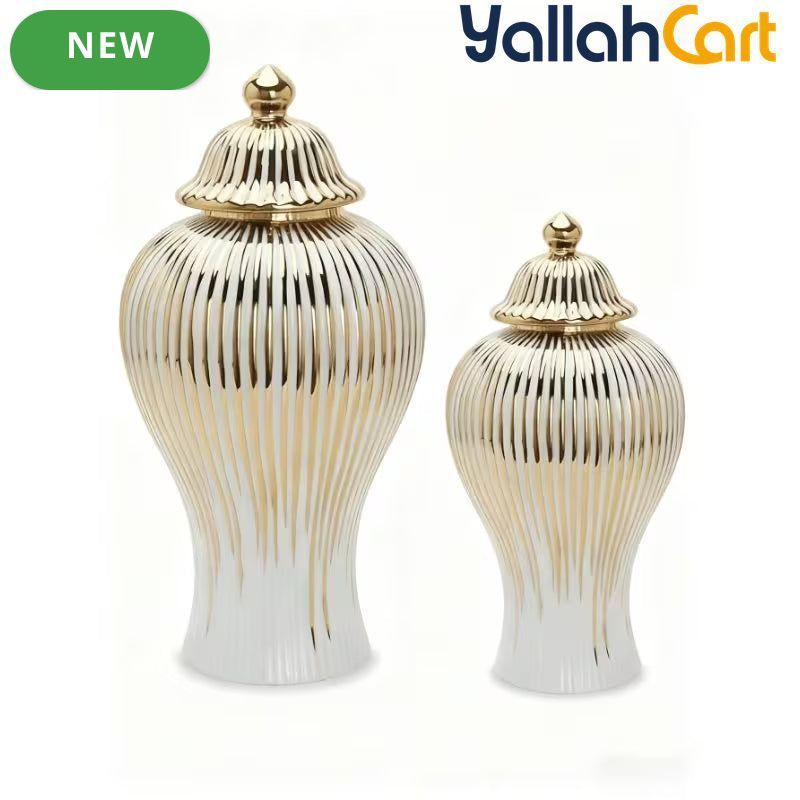 European Luxury Ceramic Bottle Vase – Versatile Decorative Storage for Home & Hotel Décor