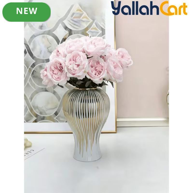 European Luxury Ceramic Bottle Vase – Versatile Decorative Storage for Home & Hotel Décor