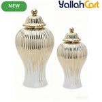 European Luxury Ceramic Bottle Vase – Versatile Decorative Storage for Home & Hotel Décor